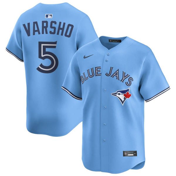 Mens Toronto Blue Jays #5 Daulton Varsho Nike Powder Blue Alternate Limited Jersey